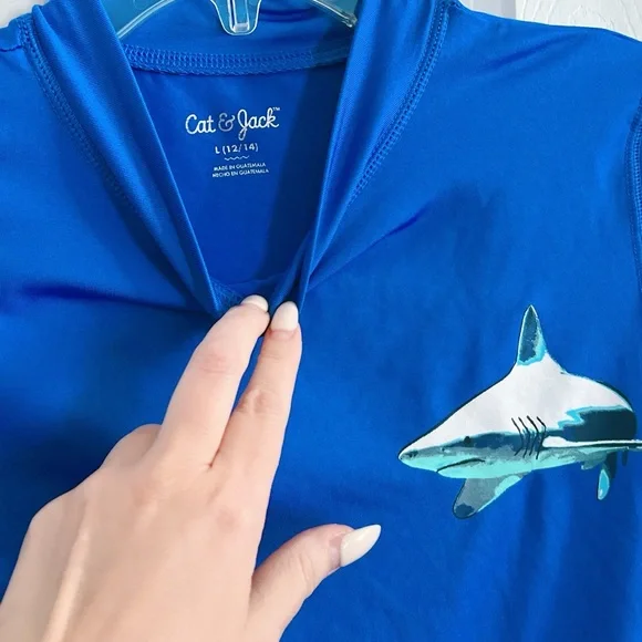 4 top bundle Fortnite 2X black Cat & Jack L 12 14 blue shark 🦈 ocean surf sport - Picture 9 of 12